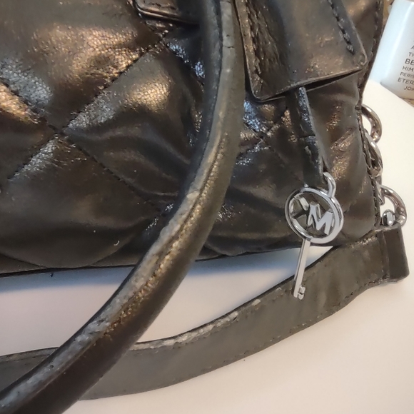 Michael Kors Metallic Gray Purse - Picture 3 of 10